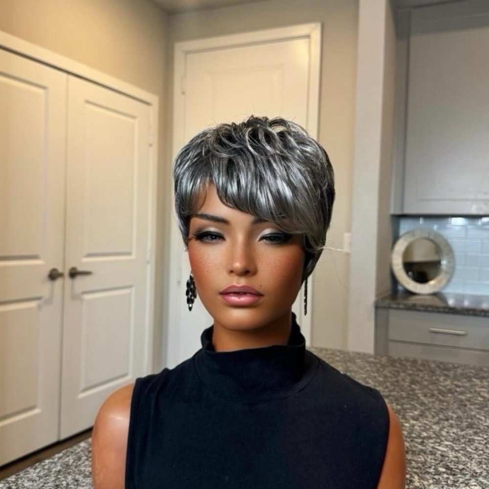 Derra Short Silver Pixie Wig - Modern Women Hair